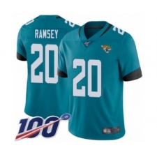 Men's Nike Jacksonville Jaguars #20 Jalen Ramsey Teal Green Alternate Vapor Untouchable Limited Player 100th Season NFL Jersey