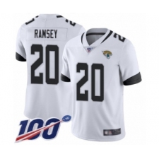 Men's Nike Jacksonville Jaguars #20 Jalen Ramsey White Vapor Untouchable Limited Player 100th Season NFL Jersey