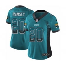 Women's Nike Jacksonville Jaguars #20 Jalen Ramsey Limited Teal Green Rush Drift Fashion NFL Jersey