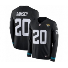 Youth Nike Jacksonville Jaguars #20 Jalen Ramsey Limited Black Therma Long Sleeve NFL Jersey