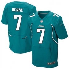 Men's Nike Jacksonville Jaguars #7 Chad Henne Teal Green Team Color Vapor Untouchable Elite Player NFL Jersey