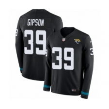 Youth Nike Jacksonville Jaguars #39 Tashaun Gipson Limited Black Therma Long Sleeve NFL Jersey