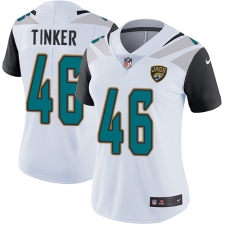 Women's Nike Jacksonville Jaguars #46 Carson Tinker Elite White NFL Jersey
