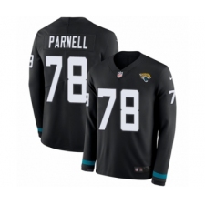 Youth Nike Jacksonville Jaguars #78 Jermey Parnell Limited Black Therma Long Sleeve NFL Jersey