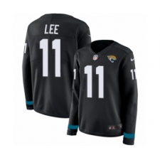 Women's Nike Jacksonville Jaguars #11 Marqise Lee Limited Black Therma Long Sleeve NFL Jersey
