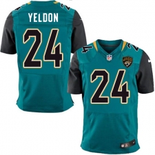 Men's Nike Jacksonville Jaguars #24 T.J. Yeldon Teal Green Team Color Vapor Untouchable Elite Player NFL Jersey