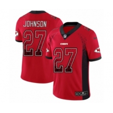 Men's Nike Kansas City Chiefs #27 Larry Johnson Limited Red Rush Drift Fashion NFL Jersey