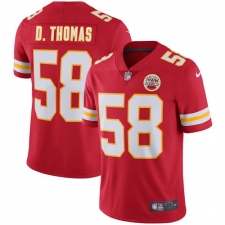 Men's Nike Kansas City Chiefs #58 Derrick Thomas Red Team Color Vapor Untouchable Limited Player NFL Jersey