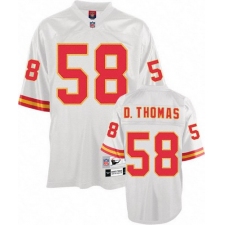 Mitchell And Ness Kansas City Chiefs #58 Derrick Thomas White Authentic Throwback NFL Jersey
