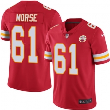 Men's Nike Kansas City Chiefs #61 Mitch Morse Red Team Color Vapor Untouchable Limited Player NFL Jersey