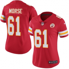 Women's Nike Kansas City Chiefs #61 Mitch Morse Red Team Color Vapor Untouchable Limited Player NFL Jersey