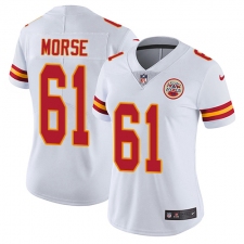 Women's Nike Kansas City Chiefs #61 Mitch Morse White Vapor Untouchable Limited Player NFL Jersey
