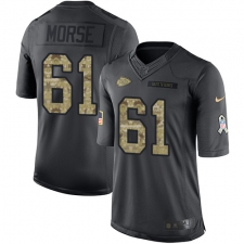 Youth Nike Kansas City Chiefs #61 Mitch Morse Limited Black 2016 Salute to Service NFL Jersey
