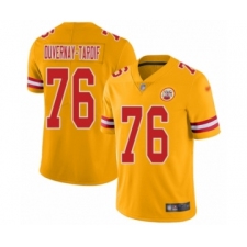 Youth Kansas City Chiefs #76 Laurent Duvernay-Tardif Limited Gold Inverted Legend Football Jersey