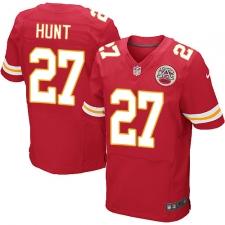 Men's Nike Kansas City Chiefs #27 Kareem Hunt Red Team Color Vapor Untouchable Elite Player NFL Jersey
