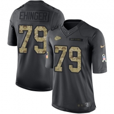 Youth Nike Kansas City Chiefs #79 Parker Ehinger Limited Black 2016 Salute to Service NFL Jersey