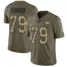 Youth Nike Kansas City Chiefs #79 Parker Ehinger Limited Olive/Camo 2017 Salute to Service NFL Jersey