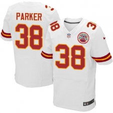 Men's Nike Kansas City Chiefs #38 Ron Parker White Vapor Untouchable Elite Player NFL Jersey