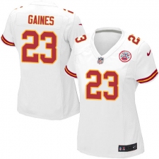 Women's Nike Kansas City Chiefs #23 Phillip Gaines Game White NFL Jersey