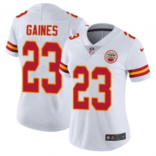 Women's Nike Kansas City Chiefs #23 Phillip Gaines White Vapor Untouchable Limited Player NFL Jersey