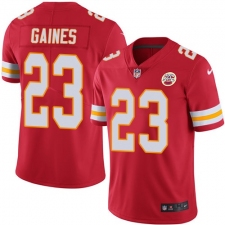 Youth Nike Kansas City Chiefs #23 Phillip Gaines Red Team Color Vapor Untouchable Limited Player NFL Jersey