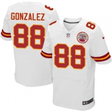 Men's Nike Kansas City Chiefs #88 Tony Gonzalez White Vapor Untouchable Elite Player NFL Jersey