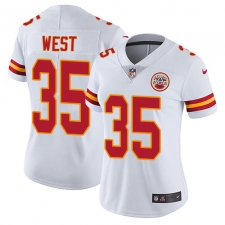 Women's Nike Kansas City Chiefs #35 Charcandrick West Elite White NFL Jersey