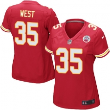 Women's Nike Kansas City Chiefs #35 Charcandrick West Game Red Team Color NFL Jersey