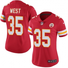 Women's Nike Kansas City Chiefs #35 Charcandrick West Red Team Color Vapor Untouchable Limited Player NFL Jersey