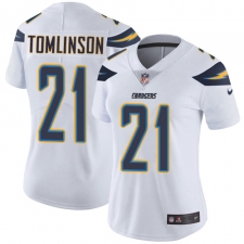 Women's Nike Los Angeles Chargers #21 LaDainian Tomlinson Elite White NFL Jersey