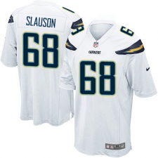 Men's Nike Los Angeles Chargers #68 Matt Slauson Game White NFL Jersey